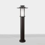 Lampadar de exterior TEIKO, E27 1x35W aluminiu finisaj maro, inaltime 80cm IP44 ORION - imagine 2