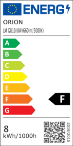 Bec LED  alb dimabil, GU10, 8W, 3000K, 660Lm  L 54mm,  Ø50mm Orion - imagine 6