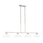 Suspensie GRADO, cu abajur din sticlă opal mat, E27 4x40W otel finisaj crom satinat, 67-108cm IP20 ORION - imagine 2