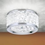 Spot încastrat rotund KORB din sticlă cristalină K9  GU10 1x50W aluminiu finisaj crom 8cm IP20 ORION