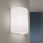 Aplica UFO cu abajur de in, E14 1x40W, otel finisaj alb, 22x18cm IP20 ORION