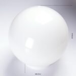 Abajur din plastic cu filet, Ø 135mm, finisaj opal lucios, orificiu 80mm ORION - imagine 2