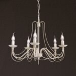 Candelabru VELA, E14 5x40W otel finisaj antic fildes-auriu, 100cm IP20 ORION