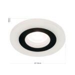 Spot fix rotund GLOW cu inel din sticlă acrilică GU10 1x35W otel finisaj negru 11cm IP20 ORION - imagine 6