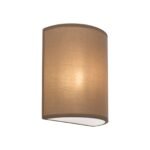 Aplica UFO cu abajur de in, E14 1x40W, otel finisaj maro, 22x18cm IP20 ORION - imagine 2