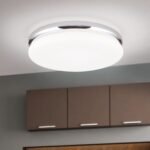 Plafoniera LED JAMES, otel finisaj crom, abajur opal mat LED24W1300lm3000 32cm IP20 ORION