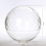 Abajur sferic din sticlă decorativa, Ø 185mm, finisaj clar decupat ORION - imagine 2
