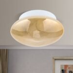 Lampă de Tavan Dream, E27 1x25W, Cadru Alama Solida, Abajur Auriu-Gheață, Diametru 19,5 cm, Orion - imagine 3