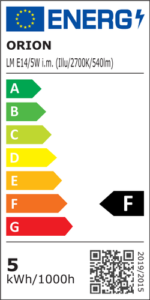 Bec LED mat dimabil, E14, 5W, 2700K, 540Lm  lumină albă caldă ORION - imagine 6