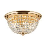 Plafoniera din cristal PLAFOND, 47cm 6xE27/40W cristal Asfour, cadru otel finisaj alama aurie IP20 ORION - imagine 2