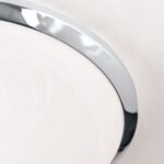 Plafoniera RIMA, cu abajur din sticlă opal mat, E27 2x40W otel finisaj crom, 32cm IP20 ORION - imagine 4