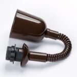 Lampă suspendată pliabila cu arc, E27 60W 43-120 cm, maro fara abajur ORION