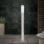 Lampadar de exterior PLENO, E27 1x35W otel inoxidabil finisaj cromat, inaltime 100cm IP44 ORION - imagine 2