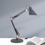 Veioza flexibila BACHELOR, E27 1x40W otel finisaj negru mat-cupru, 66cm IP20 ORION - imagine 3
