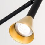 Lampadar LED ODEON, 145cm, LED 5W/440lm/3000K aluminiu finisaj negru-auriu IP20 ORION - imagine 5