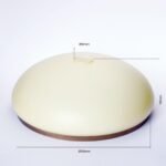 Abajur rotund din sticlă groasa LANDHAUS 414, Ø 350mm, finisaj sampanie mata cu inel patinat ORION - imagine 2