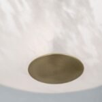 Plafoniera FRANO, cu abajur din sticlă opal mat, E27 3x40W otel finisaj alama mata, 34cm IP20 ORION - imagine 4