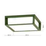 Plafoniera de exterior HENRY, E27 2x35W aluminiu finisaj verde, diametrul 26cm IP44 ORION - imagine 6