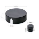 Accesoriu Corp de Iluminat, Set Copertina de Distribuție cu Niplu de Clemă Pentru Tavan x 3, Inaltime 24mm, Diametrul 70mm, Metal Negru ORION - imagine 4