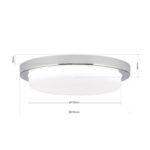 Plafoniera LED LEROX, otel finisaj crom, Ø 20cm LED21W/1300lm/3000K IP20 ORION - imagine 5