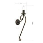 Aplica TORCIA, E14 1x40W otel finisaj antic-auriu, 45x8cm IP20 ORION - imagine 5