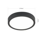 Plafoniera LED BULLY, Ø 14 cm, negru LED12W/820lm/3000K aluminiu IP 20 ORION - imagine 6