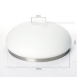 Abajur rotund din sticlă groasa LANDHAUS 412, Ø 195 mm, finisaj opal mat cu inel satinat ORION - imagine 2