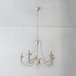 Candelabru VELA, E14 5x40W otel finisaj antic fildes-auriu, 100cm IP20 ORION - imagine 2