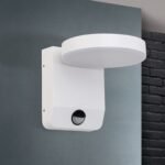 Aplica LED de exterior HENDRYK pivotanta cu senzor, LED21W/1800lm/2700K aluminiu finisaj alb, inaltime 16cm IP54 ORION - imagine 4