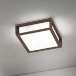 Plafoniera de exterior HENRY, E27 2x35W aluminiu finisaj corten, diametrul 26cm IP44 ORION - imagine 3