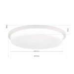 Plafoniera LED LEROX, otel finisaj alb, Ø 40cm LED36W/2600lm/3000K IP20 ORION - imagine 5