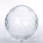 Abajur sferic din sticlă decorativa, Ø 135mm, finisaj clar decupat ORION - imagine 2