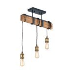 Plafoniera CELLAR, E27 3x40W fara bec, lemn finisaj alama antica, 35cm IP20 ORION - imagine 2