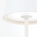 Lampă de masă cu baterie CHANDELLE, 38.6cm LED 2W/150lm/3000K Comutator/buton tactil aluminiu finisaj alb IP54 ORION - imagine 4