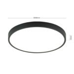Plafoniera LED BULLY, Ø 28 cm, negru LED28W/2300lm/3000K aluminiu IP 20 ORION - imagine 6