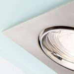 Spot mobil patrat CLASA cu decoratiune sticla mata GU10 1x50W otel finisaj crom satinat 15x15cm IP20 ORION - imagine 4