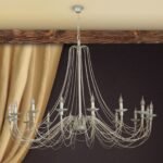 Candelabru VELA, E14 16x40W otel finisaj antic fildes-auriu, 125-375cm IP20 ORION - imagine 4