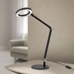 Lampă de masa LED RINGO, 40-75 cm, LED12W/1100lm/2700K aluminiu finisaj negru IP20 ORION