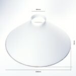 Abajur conic din sticlă groasa LANDHAUS 434, Ø 350mm, finisaj opal mat cu inel auriu ORION - imagine 2