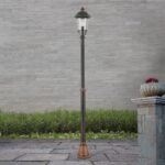 Lampadar pentru exterior KENZO,  E27 1x60W aluminiu finisaj cupru/negru inaltime 216cm IP44 ORION - imagine 2