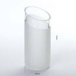 Abajur cilindric-oblic din sticlă groasa, Ø 45mm inaltime 105mm, finisaj mat-transparent pentru soclu G9 ORION - imagine 2