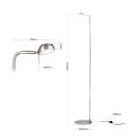 Lampadar LED STUDENT, cu cap mobil, 145cm, LED 5W/270lm/3000K otel finisaj crom satinat IP20 ORION - imagine 6