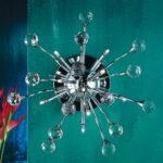 Aplica de perete GALAXY, 9 lumini  cadru alama masiva crom cristale Swarovski G4 9x12V/10W ORION