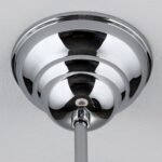 Suspensie pentru abajur cu guler de 10 cm, E27 60W Lungime 40 cm, alama cromata ORION - imagine 3