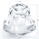 Abajur decorativ din sticlă groasa LA BOHEME 479, Ø 130mm, finisaj clar decupat transparent pentru soclu G9 ORION - imagine 2