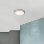 Plafoniera LED LERO, titan, rotundă, 18cm LED15W/1300lm/3000K aluminiu IP 20 ORION