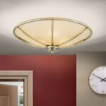 Plafoniera Vintage MAURO , E27 3x60W, otel Finisaj Alamă Antică 42cm IP20 ORION