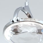 Pendul LED MOON, 150cm, LED 8W/300lm/3000K, sticla cristalina K9, otel finisaj crom IP20 ORION - imagine 5