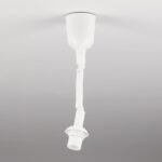Lampă suspendată pliabila cu arc, E27 60W 43-120 cm, alb fara abajur ORION - imagine 2