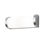 Aplica oglinda baie TEA, cu abajur din sticlă opal mat, G9 2x40W otel finisaj satinat, 25.5cm IP44 ORION - imagine 2